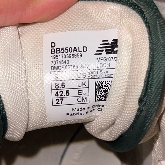 New Balance x Aimé Leon Dore 550 "Green" sneakers Men’s Size: 9 - Picture 6 of 8